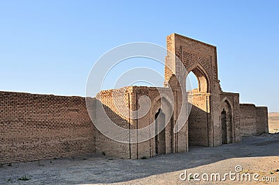 Ribati Serif is located in Razavi Khorasan, Iran. Stock Photo