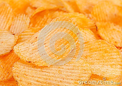 Ribbed potatoes snack Stock Photo