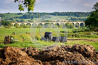 Ribble viaduct Yorkshire UK Stock Photo