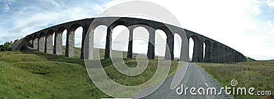 Ribblehead Viaduct Panorama Stock Photo