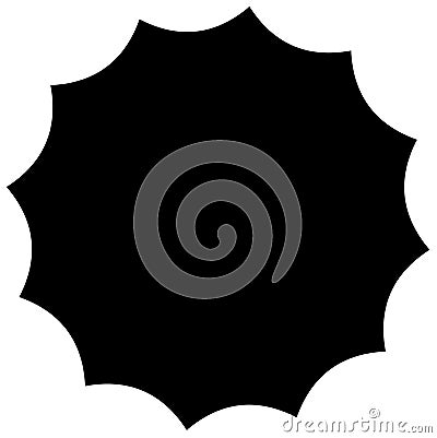Ribbon also called Banners or Shapes with a casting shadow with a with angular, triangular shape on the edge in black Stock Photo