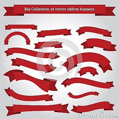 Ribbon banners vector collection for design work Vector Illustration