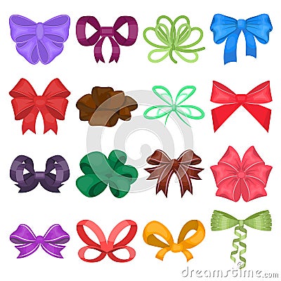 Ribbon, basma, bandage, and other web icon in cartoon style. Textiles, decor, bows, icons in set collection. Vector Illustration