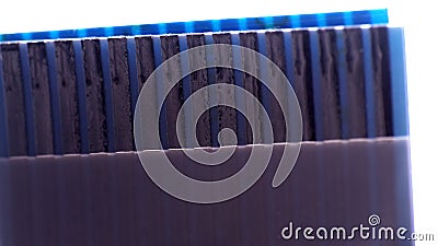 ribbon cable electronic plastic ultra macro Stock Photo