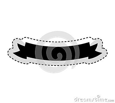 Ribbon emblem isolated icon Vector Illustration