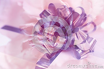 Ribbon and Flower Stock Photo