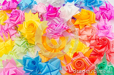 Ribbon flower Stock Photo