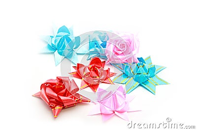 Ribbon flower Stock Photo