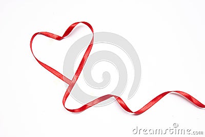 Ribbon heart Stock Photo