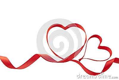 ribbon hearts Stock Photo