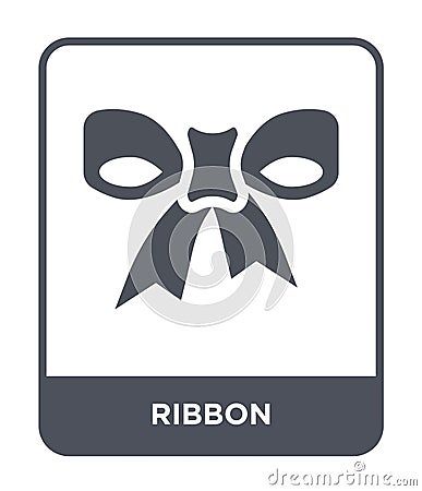 ribbon icon in trendy design style. ribbon icon isolated on white background. ribbon vector icon simple and modern flat symbol for Vector Illustration