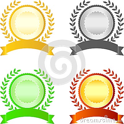 Ribbon and laurel Vector Illustration