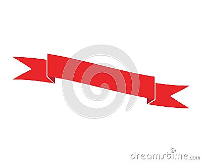 Ribbon logo template vector icon Vector Illustration