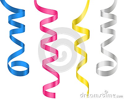 Ribbon paper streamers Vector Illustration