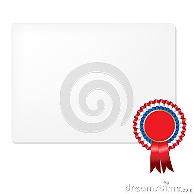 Ribbon Rosette Badge Stock Photo