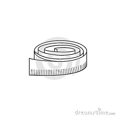 ribbon ruler icon. Element of measuring instruments for mobile concept and web apps. Thin line icon for website design and develo Stock Photo