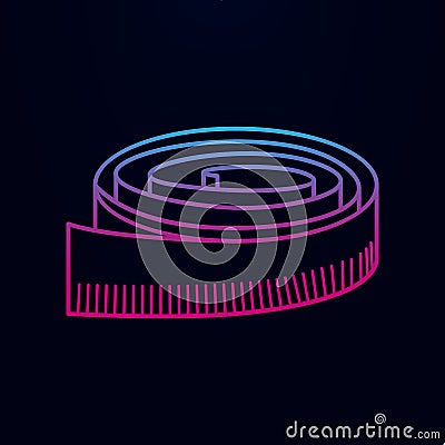 Ribbon ruler nolan icon. Simple thin line, outline vector of measure icons for ui and ux, website or mobile application Stock Photo