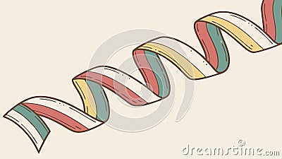 Ribbon swirl design, decorative ribbon, and flowing element vector design Generative AI Vector Illustration