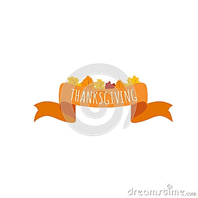 Ribbon thanksgiving icon Stock Photo