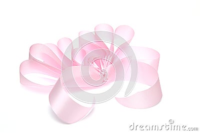 Ribbon in a white background Stock Photo