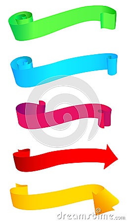 Ribbons and arrow Vector Illustration