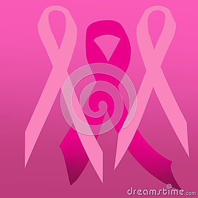 Pink Ribbons Stock Photo