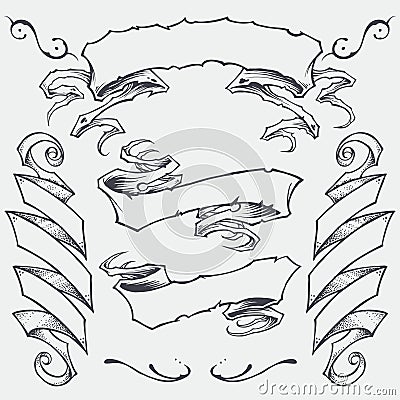 Ribbons Set 01 Vector Illustration