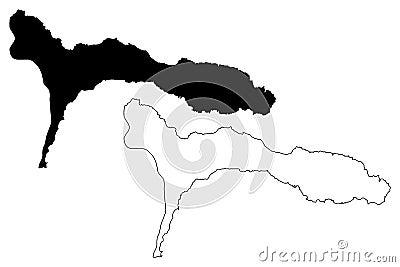 Ribeira Brava municipality Republic of Cabo Verde, concelhos, Cape Verde, Sao Nicolau island, archipelago map vector Vector Illustration