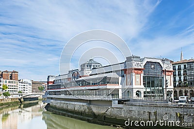 Ribera market in Bilbao, Bizkaia, Basque counrtry, Spain. Stock Photo