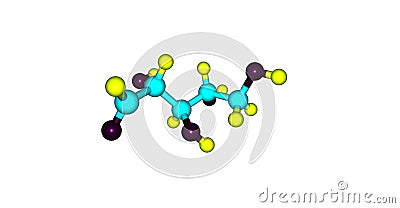 Ribose molecular structure on white Cartoon Illustration