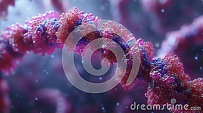 Ribosome pausing during translation due to secondary Rna structures regulating efficiency Stock Photo