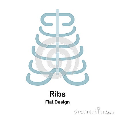 Ribs Flat Illustration Vector Illustration