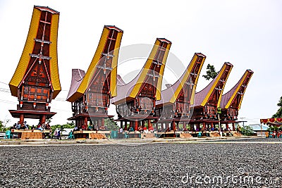 A typical Toraja rice barn located in Manokwari, West Papua. Editorial Stock Photo