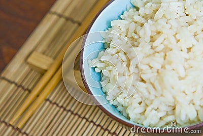 Rice bowl blue Stock Photo