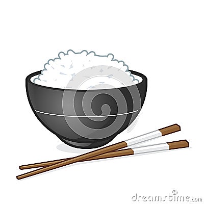 Rice bowl Vector Illustration