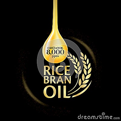 Rice bran oil. Vector illustration. Vector Illustration