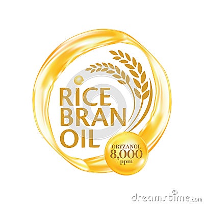 Rice bran oil. Vector illustration. Vector Illustration