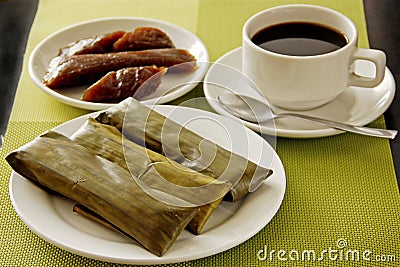 Rice cake breakfast Stock Photo