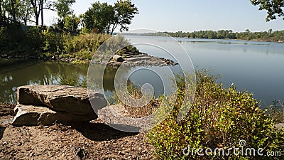 Rice Cardin Levee Trail, Fort Smith, Arkansas Stock Photo