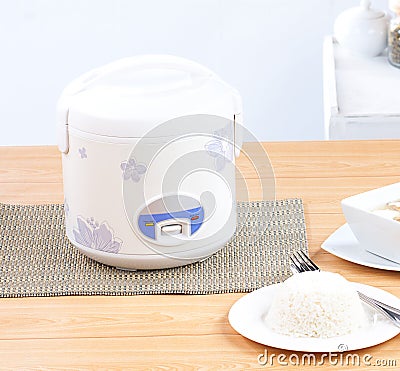 Rice cooking pot Stock Photo