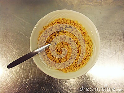 Rice cripy bowl Stock Photo
