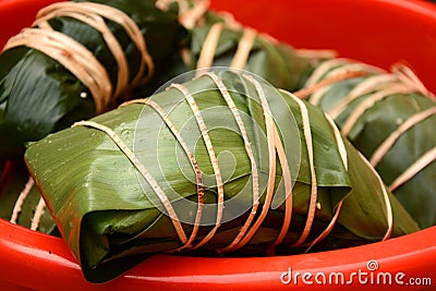 Rice dumplings Stock Photo