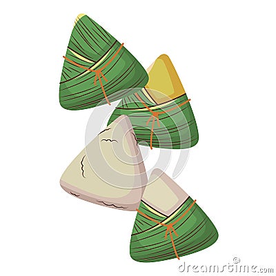 Rice dumplings food Vector Illustration