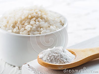 Rice flour Stock Photo