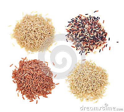 Rice isolated on white background Stock Photo