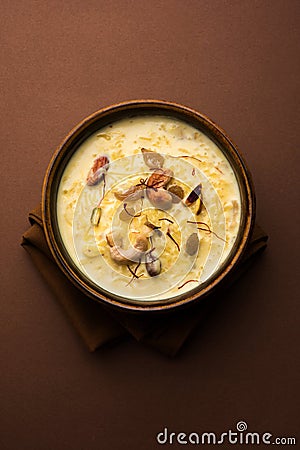 Rice kheer or rice pudding Stock Photo