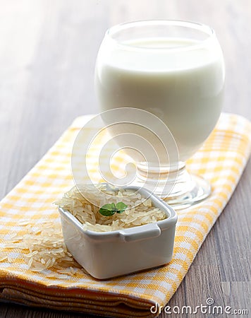 Rice milk Stock Photo