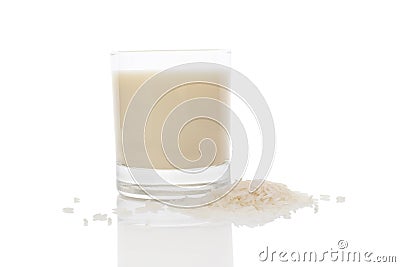 Rice milk. Stock Photo