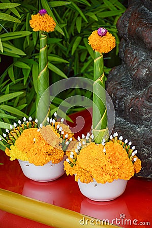 Rice offering flower Stock Photo