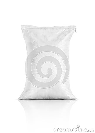 Rice sack, agriculture product isolated on white Stock Photo